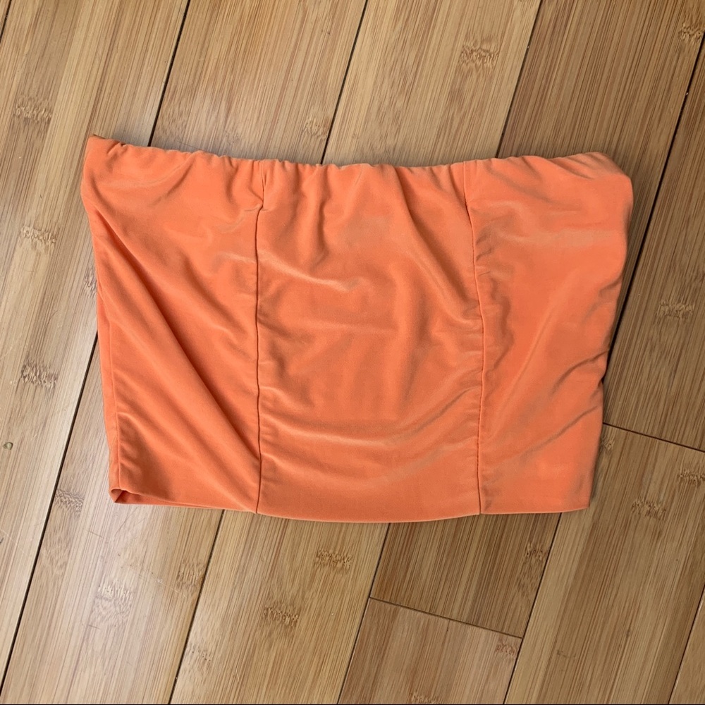 Pretty little thing orange cropped tube top